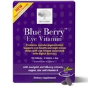 NOVÉ NORDIC Blue Berry vitamín Luteín Očné doplnok so zinkom, podporuje makulárnu pigmentáciu, funkciu očí a zraku, 120 tabliet (Pack of 1)