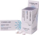 Speed Labs Mint Natural Caffeine Energy Gum 25mg Kofeín, Taurín, B Vitamíny per kuse, 48 kusov (6 balení 8) Bez cukru, Zero kalórií, prirodzene sladené, bez lepku