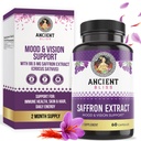 Staroveké Bliss Saffron extrakt Kapsule Mood & Eye Suplement, Saffron Extract Apppetite Supressant Manažment hmotnosti pre ženy a mužov (60 Kapsule)