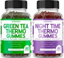 Zelený čaj spaľovač tukov Gumies (60 Počet) - Apetite Supressant Chudnutie doplnok a nočný čas Chudnutie Gumies tuku (60 Počet) Chudnutie a metabolizmus doplnok - Tretia strana testované - USA Made