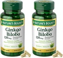 Nature's Bounty Ginkgo Biloba Štandardizovaný extrakt 120 mg, bylinné fľaše, kapsula, 100 gróf, balenie po 2
