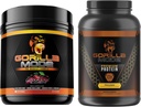 Gorilla Mind pre Cvičenie (Cherry) + Premium Wheey Protein (Chocolate) - Komplexný Stack pre napĺňanie maximálnych výsledkov cvičenia