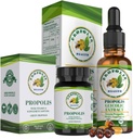 Propolis Health Premium Brazilian Green Propolis Bundle: 1000 mg Kapsule s vitamínom E & Green Propolis extrakt Tekutina - 50 dní Kapsula & 30 dní Tekutá zásoba pre imunitnú podporu