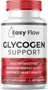 (1 balenie) Ľahký prietok Glycogen, EasyFlow Glycogen Support Kapsule, Glyco Optimizer Formula, Prírodný čistič krvných ciev, Premium Easy Flow Glycogen Support (60 kapsúl)