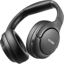 TOZO HT2 Hybridný aktívny hluk Zrušiť slúchadlá, bezdrôtové cez slúchadlá Bluetooth, 60H Playtime, Hi-Res Audio Custom EQ cez App Deep Bass Comfort Fit Ear Cup, pre Home Office Travel Black