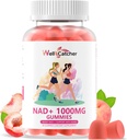 NAD+ Gumičky Supplement for Women 1000MG - NAD Plus Gummy pre mužov Bez obsahu cukru Vitamín B3 Niacínamid Pure Organic Boosts NAD Level Anti-Aging Cell Regeneration Energy Peach Peach Flavor 60C