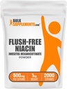 BulkSupplementments.com prášok bez Flush Niacin - ako inozitol hexanikotinát, vitamín B3 doplnok, Niacin 500mg bez Flush - bez lepidla, 500mg na slnku, 1kg (2,2 lbs) (balenie 1)