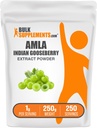 BulkSupplements.com Amla Extract Powder - Indický extrakt z egreše, Amla Powder - Gluten Free, 1g per Serving, 250g (8,8 oz) (Pack of 1)