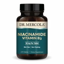 Dr. Mercola Niacínamid Vitamín B3-50 mg v jednej tablete - podporuje metabolické zdravie - Non-Flushing - Mini Tabs - Non-GMO, Gluten-Free & Soy-Free - 270 Servings (270 tabliet)