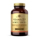 Solgar Vitamín D3 (Cholekalciferol) 10 mcg (400 IU) - 250 Softgels - Pomáha udržiavať zdravé kosti a zuby - Imunitný systém Podpora - Non-GMO, Gluten Free, Dairy Free - 250 Servings