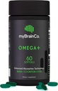 myBrainCo - OMEGA+ - EPA DHA Omega 3 doplnok s tokotrienolmi Vitamín E - podporuje zdravie mozgu, kognitívne funkcie, rovnováha nálady, zdravie očí a imunita - Brain Health Supplement (60 softgels)