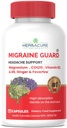 MIGRAINE Guard ® New Migraine Relief Bolesť hlavy Prevencia, klinicky preukázané COQ10, VIT B2, VIT B6, Horúčka, Magnézium GLYTINATE, Ginger, Výnimočná odpoveď počas skúšok vyrobených v Kanade