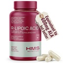 Stabilizovaná kyselina R-lipoová 300mg na obsluhu, R Alpha Kyselina Lipoová ALA Supplement Antioxidant pre Nerve, Energetická & metabolická podpora, NSF Certified Supplements, non-GMO & Vegan,60 Kapsule,2 Mesiac dodávky
