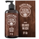 Viking Revolution Beard Wash Shampoo w/Argan & Jojobové oleje - Softens & Posilňuje - Sandalwood Scent - 17 oz Shampoo