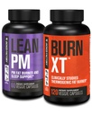 Jacked Factory Lean PM Night Time Fat Burner, Sleep Aid Supplement, & Apetite Supressant (60 kapsúl) a Burn-XT Klinicky študovaný tuk horák a chudnutie doplnok (120 kapsúl)