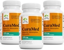 Terry prirodzene CuraMed 375mg - Antioxidant doplnok pre mozog & Immune Health Support - Dietary Supplement with Curcumin & Turmeric Essential Oil - Bylinné Pečeň Podpora - 60 Softgels (Pack of 3)