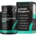 Bylinný Lymfový systém Suplement - Lymfatická podpora Komplex s Echinacea Goldenseal Astragalus & Hydroxytyrosol pre Lymfatické Drainage & Immune Support - Vegan Non-GMO Gluten Free (1 mesiac)