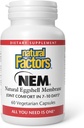 Prírodné faktory, NEM Natural Eggshell Membrána, podporuje spoločné pohodlie a flexibilitu, 60 kapsúl