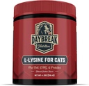 L-lyzín pre mačky a mačky - 900 mg Lyzínový prášok pre mačky pre imunitu a podporu dýchania - Cat Supplement with L-lyzín, Prebiotiká, Krill, & DMG pre imunitný systém, zdravie očí a sipot