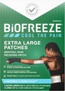 Biofreeze Jednodňová XL úľava od bolesti Patches, Artritída bolesť Reliever, Koleno a dolná časť chrbta úľava od bolesti Patch, Sore svalová úľava, úľava od bolesti krku, FSA oprávnené, 4 Biofreeze Menthol Patches