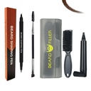 Medvedí ceruzka Filler pre mužov, Hysotok Medvedík pero medvedí plniace pero Kit, WaterProof Pot dôkaz Dlhé trvalé brada Filler pero, dvojité konce Brada kefka pre mužov fúzy oprava tvar (tmavá hnedá)