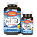 Carlson - Veľmi najjemnejší rybí olej, 700 mg Omega-3s, Nórčina, Udržateľne Zdroj, Citrón, 150 Počet
