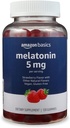 Základy Melatonín, Gummy na podporu spánku, Jahodová chuť, 5 mg, 120 Počet (predtým Solimo)