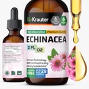 BIO KRAUTER Echinacea Tinture - Natural Immune Support - Echinacea Supplement - Vegan, Alkohol & Sugar Free Drops - 2 Fl.Oz.