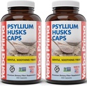 Yerba Prima Psyllium Husks Caps, 625 mg, 400 kapsúl (Pack of 2) - Natural Fiber for Men and Women - Regularity Suplement