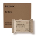 ProMix Nutrition Protein Puff Bary, 12-Pack - Čokoládové Chip - Marshmallow Crispy Treat - Skvelá chuť a zdravie na Go Snack - High Protein & Low Calorie - Non-GMO a bez lepidla, sója, a kukurica