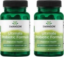Swanson Ultimate Probiotic Formula Digestive Health Immune System Support 66 Billion CFU Prebiotic NutraFlora scFOS 30 DRcaps Veggie Capsules (Caps) (2 balenia)