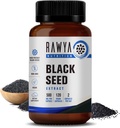 RAWYA Nutrition Black Seed Extract, Nigella Sativa, Black Cumin Seed prášok, 500 mg Každý, podporuje wellness, Flexibility, a Radiant kože, Halal, Vegan, Pure & Natural Supplement - 120 Vegan Kapsule