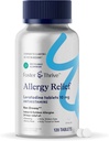 Foster & Thrive Loratadine 10 mg Non Drowsy Allery Relief for Sinus Pressure and Seasonal Alergie, Antihistaminika Relives Svrbivé oči, sipot, Deti a dospelí, 120 tabliet