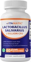Vitamatic Lactobacillus Salivarius 2 Miliarda na DR Kapsule - 60 Počet - Podpora trávenia - Vyrobené s prebiotickým inulinovým vláknom (1 fľaša)