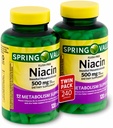 Spring Valley - Flush Free Niacin (B-3) 500 mg, 240 kapsúl (2 fľaše po 120)