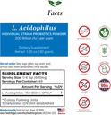 Potraviny pre Gut Lactobacillus Acidophilus Probiotic Powder 200 Miliónové KTJ-ky 