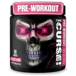 JNX ŠPORTS kliatba! Pre cvičenie Powder pre mužov a ženy, kofeín, Beta-Alanine, Kreatín, L-Citrulín, 50 Servings, Tropical Storm Flavor 