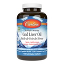 Carlson - Cod Liver Oil Gems, 460 mg Omega-3s + Vitamíny A a D3, Wild-Caught Norwegian Cod-Liver Oil, Udržateľne Zdroj Nordic Fish Oil Capsules, Citrón, 150 Soft Gels
