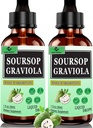(2 balenia) Organic Soursop Liquid Drops, 2000mg Soursop Graviola Leaf Extract for Immune,Digestive Support & Antioxidant,Vegan Soursop Bitters Liquid for Women Men