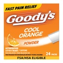 Goody's Pain Relief Powders, Extra sila Bolesť hlavy Prášok Cool Orange, 24 ct (Pack of 1)