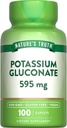 Príroda Pravda Káliumglukonát 595 mg Doplnky, 100 Počet (Pack of 3)