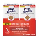 Malé lieky Detská horúčka a bolesť Reliever, Natural Berry Flavor, 2 Fl Oz (Stoj 2)