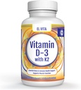 Vitamín D3 & K2. 90 Prírodné Cherry Chewable Zeleninové tablety. 2-in-1 Podpora Vitamín Dietary Supplement. Podporuje základné kosti a imunitné zdravie. Bez cukru.