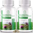 Pečeň Cleanse Detox & Repair 120 Kapsule, 16-in-1 Bylinné Pečeň Suplement with Milk Thitle, Artičoky, L-Ergotioneine, Turnjujube Dandelion Extract for Liver Renew & Antioxidant (2 balenie)