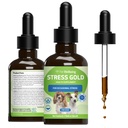 Pet Wellbeing Stres Gold pre psy - Vet-formulované situational Psie stres podpora - Rýchle-Akting auto cestovanie, búrky, Vet návštevy - Holistický pes bylinné zmes - Liquid Support 2 oz (59ml)