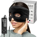 Moist Heat Sinus Relief Pressure Maska s 3 nastavenia tepla, Extra veľká tvár Vykurovanie Pad pre oči, Sinusitída, Hormone migréna, Napätie bolesť hlavy Relief Black