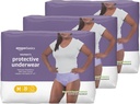 Amazon Basics Incontinence Spodná bielizeň pre ženy, Ochranné, Jednorazové, Popôrodné, Maximálna absorbencia, Stredná, Levanduľová, 60 Počet (3 balenia po 20)