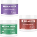 Powder Amla, Green Tea Superfood Supplement with Elderberry & Indian Goories & Hibiscus, Organic, Vegan, 30 Servings