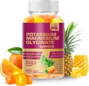 MoodMingle draslík Magnézium Glycinát Supplement Gumies - Vysoká absorpcia Draslíkové žuvačky - s vápnikovými vitamínmi B6 B12 C D3 K2 Zinok - Vegan bez cukru Glutén zadarmo pre deti Dospelí