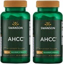 Swanson Maximálna sila AHCC - Podpora pokročilej imunitnej podpory - Prírodné doplnok Pomoc NK bunky a podpora pečene - (60 Veggie kapsule, 500mg Každý) (2 balenie)